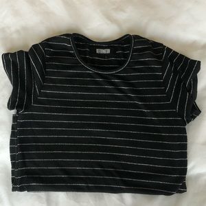 Reformation metallic stripe tee XS